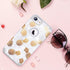 Fingic Pineapple Case for iPhone 8 & 7, Slim Golden Pineapple & Grey Marble Pattern, Hard PC Soft Rubber