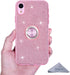 Wisdompro Case for iPhone XR - Cute Glitter Bling Sparkle Protective Case with Ring Kickstand for 6.1 Inch Apple iPhone