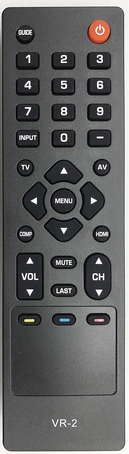 New VR2 Remote Control for VIZIO LCD TV Models VP323HDTV10A, VP422, VU32LHDTV10A, VW32LHDTV20A, and More