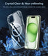 FNTCASE Clear Phone Case for iPhone 15 Plus: Military Grade, Shockproof, Anti-Yellowing, Scratch-Resistant, 6.7" Drop