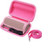 Khanka Hard Travel Case for JBL Flip 6 Waterproof Portable Bluetooth Speaker, Pink