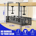 REFLYING Under Desk Cable Management Tray, Black Metal Long Arms, No Drill Mesh Desk Cable Tray for Office Organization