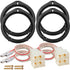 NuIth Car Speaker Adapter Bracket Kit for 2006-2013 Honda Civic/Accord/CR-V/Acura, 6.5 Inch, 4PCS with Wiring Harness
