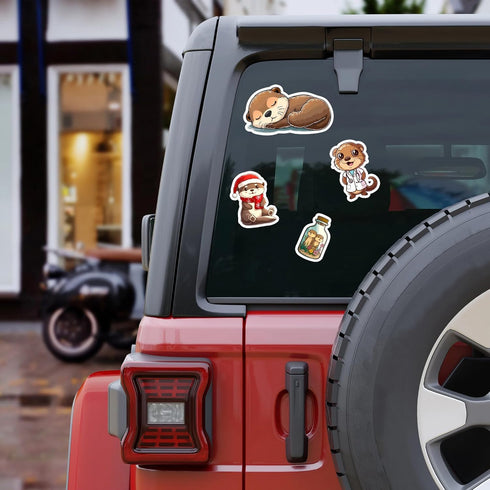 50 PCS Cute Otter Stickers, Waterproof Vinyl Decals for Water Bottles, Skateboard, Guitar, Phone Case for Kids Adults