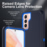 Navy Blue Samsung Galaxy S21 Plus Case with 2Pcs Self Healing TPU Screen Protector & Camera Lens Protector, Military