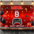 Level 8 Unlocked Backdrop Banner Decorations - Video Game Happy 8th Birthday for Boys Kids