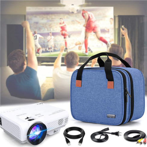 LUXJA Carrying Bag for DR.J Mini Projector | Portable Case for Mini Projector and Accessories | Blue