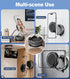 PUUQII 5 360 Suction Cup Phone Mount, Vacuum Magnetic Phone Holder Stand for Car, Nano Gel Pads for Smooth/Rough