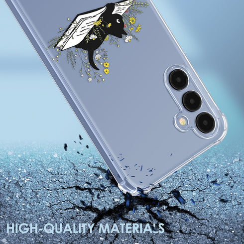 Buleens Samsung Galaxy A15 5G Phone Case - Clear Flexible TPU Women Cute Girls Protection Cover - Cats