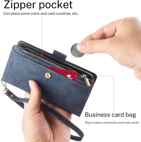 Antsturdy Wallet Case for Motorola Moto G Stylus 5G - RFID Blocking PU Leather Flip Shockproof Cover with Card Holder,