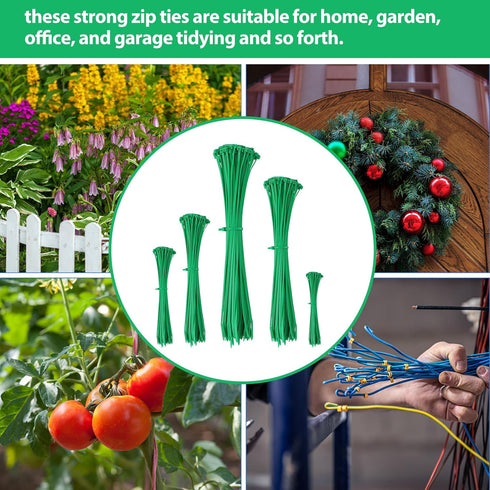 Shappy 50 Pcs Heavy Duty Zip Ties, Strong Large Cable Wire Ties for Bundling Crops and Water Pipes (Green, 24 Inch)