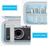 Hard Carrying Case for Fujifilm Instax Mini EVO Instant Camera, Travel Storage Case with Mesh Pocket, Blue