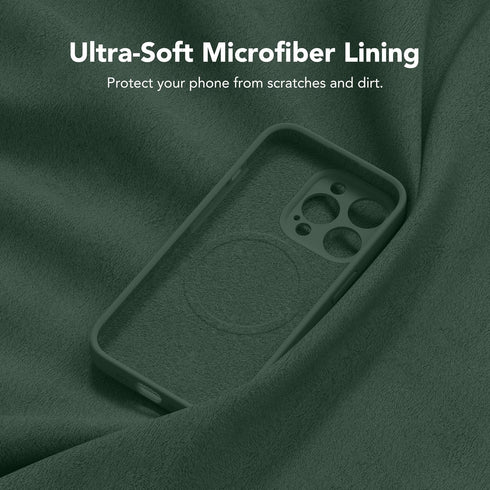 Magnetic iPhone 14 Pro Max Case, Compatible with MagSafe, Full Camera Protection, Silicone Shockproof Cover