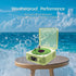 Retro-Style Wireless Waves Vinyl Bluetooth Speaker - Aqua Vinyl Player with Ambience Light and Clock for Bedroom