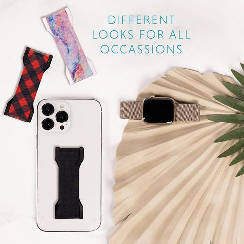 LOVEHANDLE PRO Premium Phone Grip - Elastic Phone Strap - Magnetic Phone Mount and Kickstand for Smartphone and Tablet