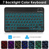LAMA 7 Colors Backlit Keyboard Case for Samsung Galaxy Tab A9 Plus, Slim Lightweight Stand Cover with Bluetooth
