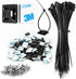 Zip Tie Mount, 3/4" Black Small Wire Tie Adhesive Mounting, 100 Pcs for Cable Management, Pro-grade UV Wire Holder