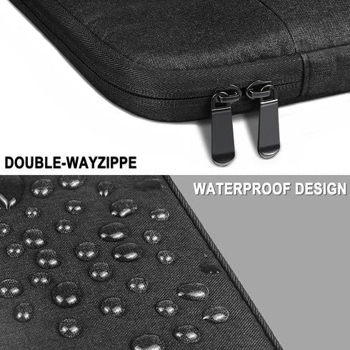 15.6 Inch Laptop Sleeve Case, Water Resistant Shockproof Protective Cover with Handle, Portable Carrying Bag Compatible