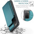 Asuwish Wallet Case for Samsung Galaxy S20 5G - 6.2" PU Leather, RFID Blocking, Screen Protector, Card Holder, Green.