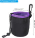PATIKIL Camera Lens Bag, 2 Pcs 3.1" IDx3.9 H Drawstring Lens Pouch with Thick Protective Neoprene, Lens Case for DSLR Camera Lens, Water Coffee Cups, Black, Purple
