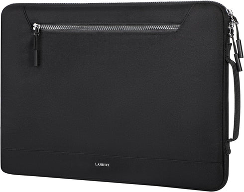LANDICI 360° Protective Laptop Sleeve Case, Waterproof Slim Computer Cover Bag for 15.6 16 Inch, Compatible with