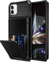Vofolen Compatible with iPhone 12 Case, 5G Wallet with 4-Card Slot, Flip Hidden Pocket, Black