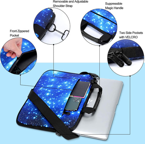 Canvas Laptop Carrying Shoulder Sleeve, Protective Bag for 11.6 to 13.3 Inches Laptop Ultrabook, Briefcase