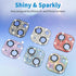 Bling 3D Rhinestone Camera Lens Protector for iPhone 14 & 14 Plus, 9H Tempered Glass, Anti-Scratch, Shockproof,