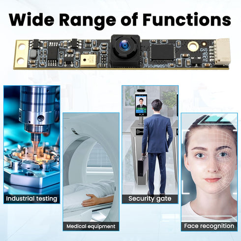 IFWATER 8MP 30fps 105 2448P 3D USB Camera Camera Module with Microphone Degree Wide Angle Lens Lightburn PC Computer