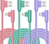 Lightning Cable iPhone Charger 10ft 3 Pack 90 Degree Long Strong Nylon Braided MFi Certified Charging Cable Compatible