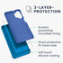 kwmobile Samsung Galaxy A32 5G Case - Soft Finish TPU Silicone Phone Cover (Blue Reef)