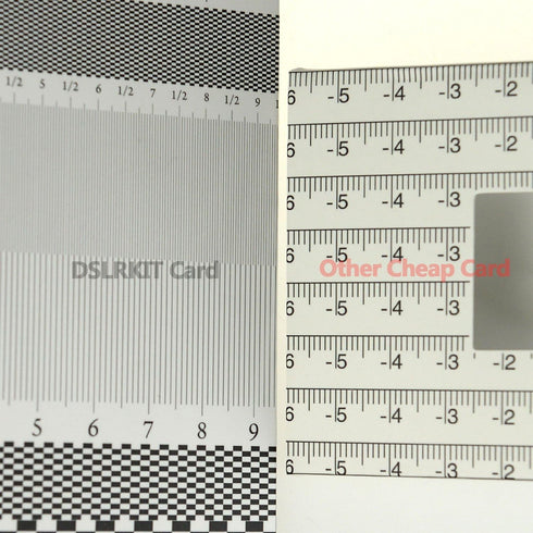 Lens Focus Calibration Tool Alignment Ruler Folding Card (Pack of 6)