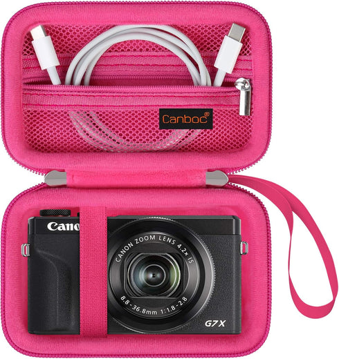 Canboc Camera Case for Canon PowerShot G7 X Mark II/G7X Mark III Digital 4K Vlogging Camera, Point and Shoot 4K Video