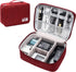 Electronics Organizer Travel Bag, Waterproof Storage Case for Cables, Chargers, Phone, USB, SD Cards, Black