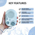 Shower Radio - Includes Carrying or Hanging Strap. Portable Design Perfect for Bathroom, Kitchen, and Outdoor. Built
