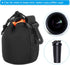 PATIKIL Camera Lens Bag, 3.1" ID x 3.9" H Drawstring Pouch with Thick Neoprene for DSLR Lens, Black Orange