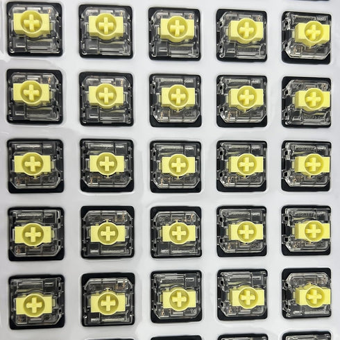 GATERON KS-33 Low Profile Banana Keyboard Switches, Tactile 3-Pin RGB LED Pre-Lubed for MX Mechanical (Banana 72PCS)