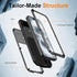 Mangix 17 17 for iPhone Metal Case,Tempered Glass Luxury Aluminum Alloy Protective Military Bumper Heavy Duty Cover