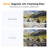 K&F Concept 67mm Clip On CPL Magnetic Phone Lens Filter Kit, Phone Clip with Magnetic Adapter Ring/Cold Shoe/Locking