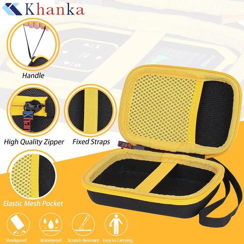 Khanka Carrying Case for Fujifilm FinePix XP140/XP130/XP120/XP90 Waterproof Digital Camera (Yellow)