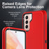 Samsung Galaxy S21 Plus Case with 2Pcs Self Healing TPU Screen & Camera Lens Protectors - Military Grade Red/Black