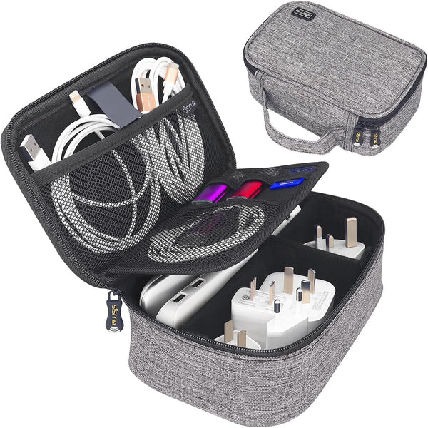 sisma Travel Electronics Organizer Small Carrying Case for Cables Phone Chargers USB