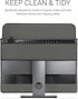27-28" 3-IN-1 kwmobile Cover Compatible with monitor - Case with Storage for Mouse, Keyboard - Dark Grey