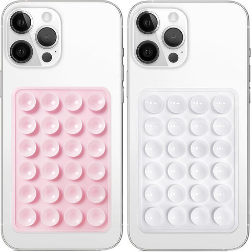 Galundge 2 Pack Silicone Suction Phone Case Mount, Non Slip Sticky Grip for