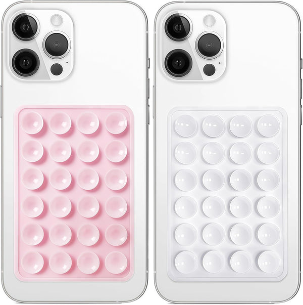Galundge 2 Pack Silicone Suction Phone Case Mount, Non Slip Sticky Grip for