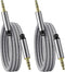 SAISN 3.5mm Audio Aux Cable - 2 Pack 3ft Nylon Braided Hi-Fi Stereo