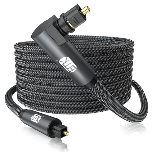 EMK 90 Degree Toslink Optical Cable 360 Degree Free-Rotating Plug Fiber Optic