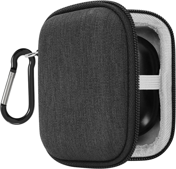 Geekria Shield Earbuds Case for JBL Tour Pro 3, Tune 120TWS, Wave Buds, Hard Shell Travel Bag with Carabiner Clip, Dark