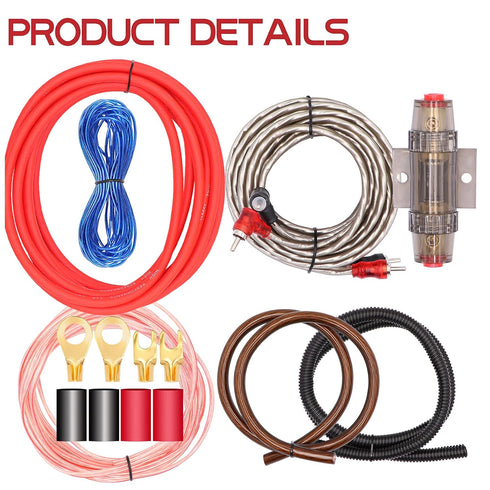 4 Gauge Audio Amplifier Installation Wiring Systems KIT for Radio, Subwoofers and Speakers Connections