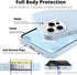 IceSword Baby Blue iPhone 13 Mini Case - Ultra Slim Shockproof Protective Cover with Soft Anti-Scratch Microfiber Lining